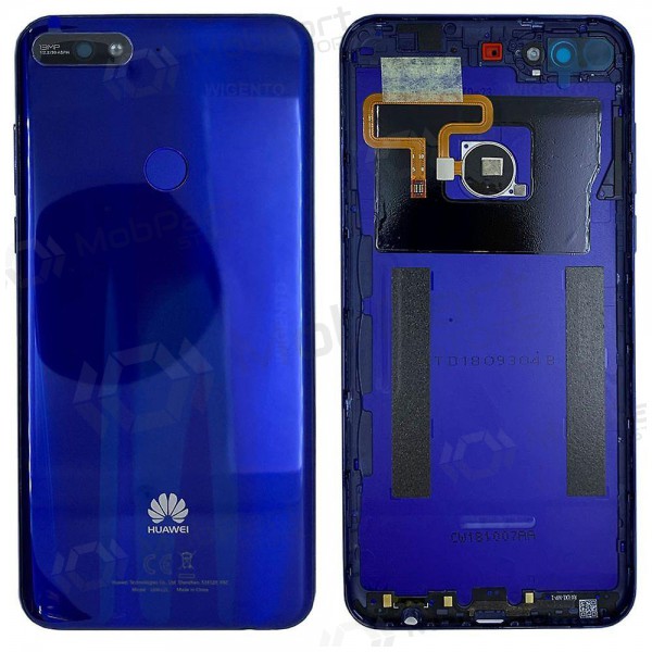 Huawei Y7 2018 achterkant (blauw) (gebruikt grade A, origineel)