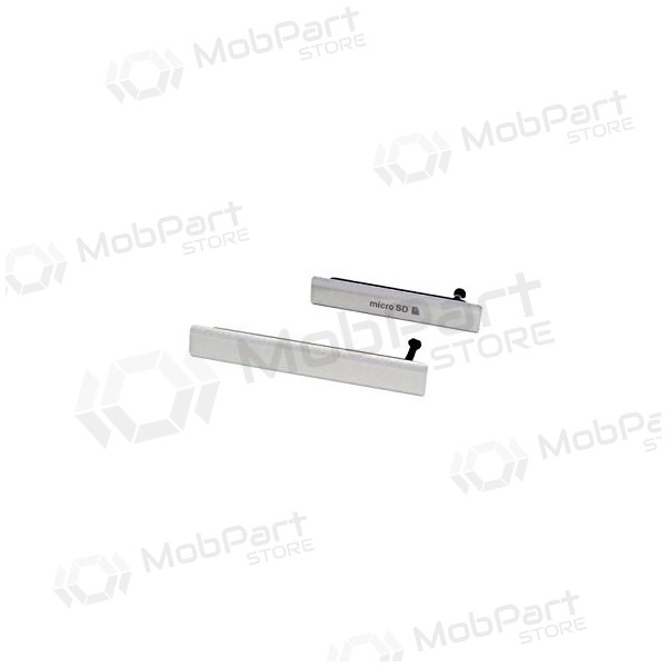 Sony Xperia Z2 D6502 / Z2 Xperia D6503 / Z2 D6543 microSD en microUSB-SIM zijklepjes (wit)