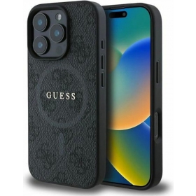 Apple iPhone 16 Pro hoesje - Guess PU Leather 4G Colored Ring MagSafe