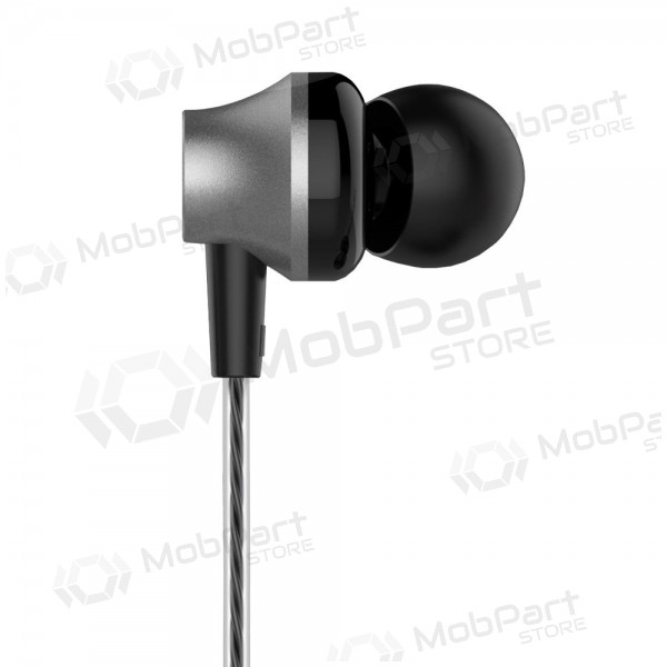 Handsfree Devia Metal In-Ear 3,5mm (zwart)