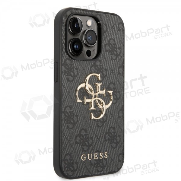 Apple iPhone 14 Pro hoesje - Guess PU 4G Metal Logo (grijs)