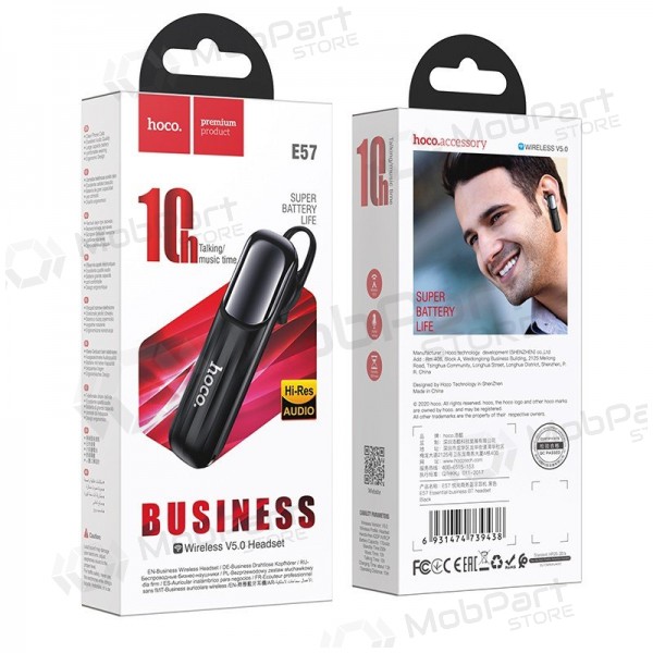 Draadloze handsfree Hoco E57 zwart