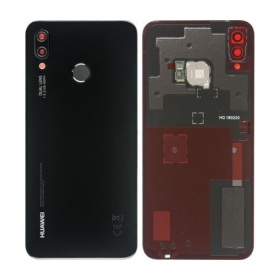 Huawei P20 Lite achterkant zwart (Midnight Black) (gebruikt grade C, origineel)