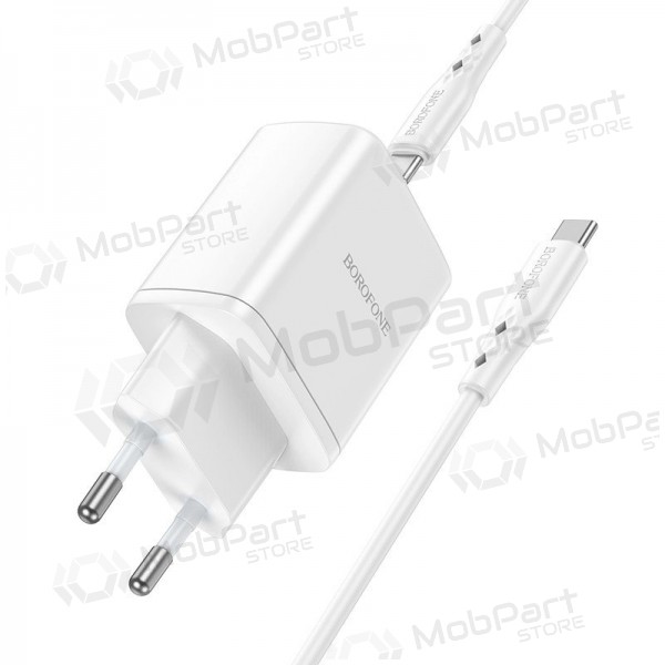 Lader buitinis Borofone BN9 2xType-C 35W + Type-C wit