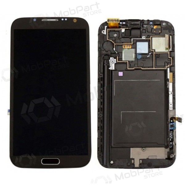 Samsung Galaxy Note 2 scherm (grijs) (met een frame) (origineel)