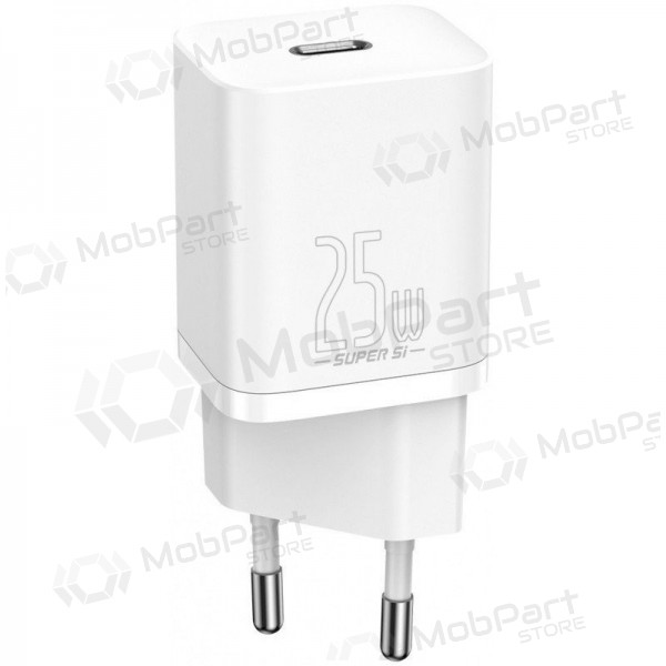 Lader buitinis Baseus Super Si 25W + Type-C 1.0m wit TZCCSUP-L02