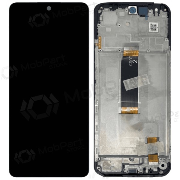 Xiaomi Redmi 13 4G, 5G, Poco M6 4G scherm (zwart) (met een frame) (origineel)