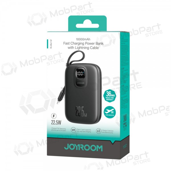 Externe batterij Power Bank Joyroom JR-PBF18 22.5W with Lightning cable 10000mAh zwart