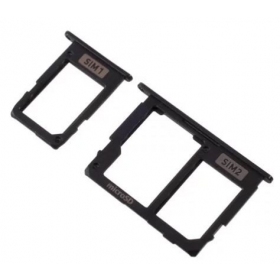 Samsung A605 Galaxy A6+ 2018 SIM-kaarthouder (2stuks) (zwart)