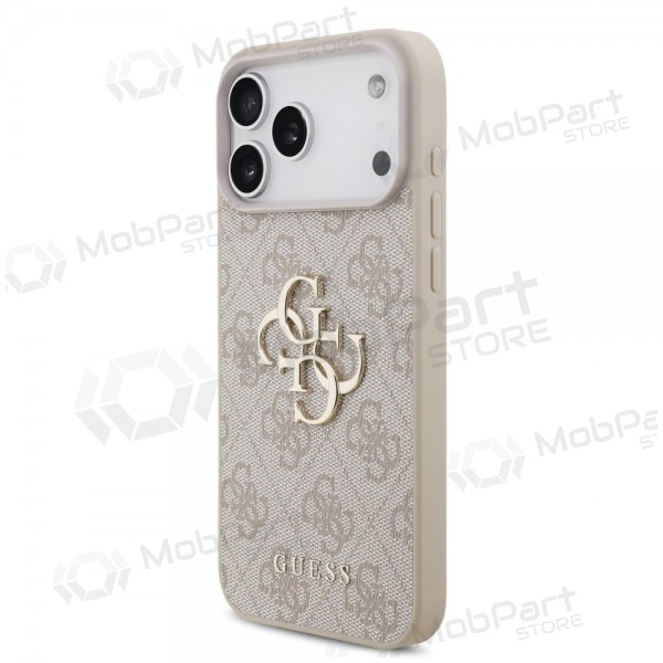 Apple iPhone 17 Pro Max hoesje - Guess PU 4G Metal Logo (roze)