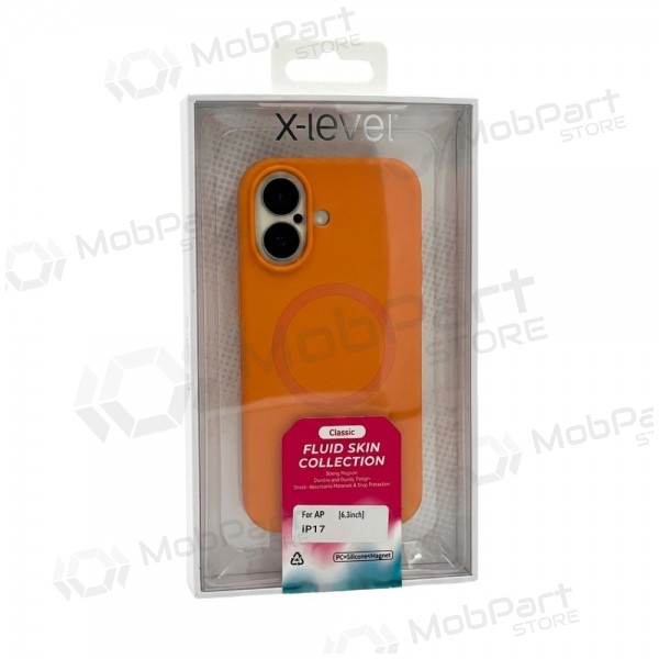 Apple iPhone 17 Pro Max, 18 Pro Max hoesje - X-Level Fluid Skin MagSafe (grijs)