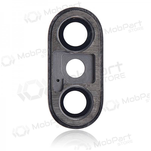 Apple iPhone XS / XS Max camera glas (zwart) (met een frame)