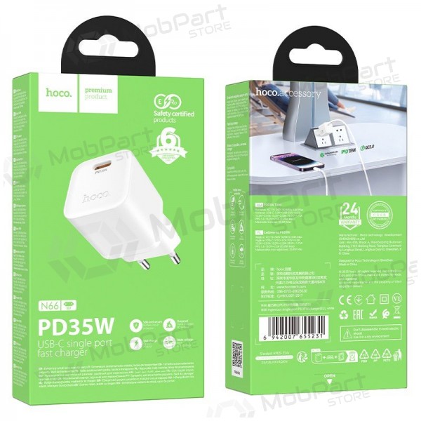 Telefoonoplader Hoco N66 35 W GaN USB-C wit