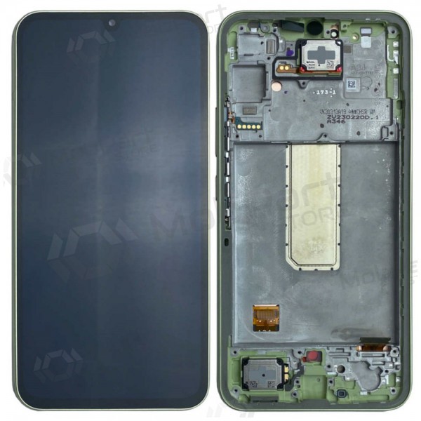 Samsung Galaxy A34 5G scherm (licht groen) (met een frame) (origineel)