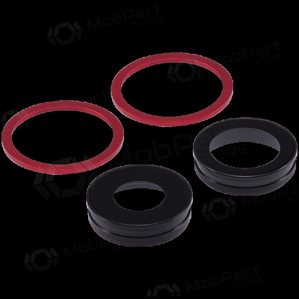 Apple iPhone 11 camera glas (2stuks) (rood) (met een frame)