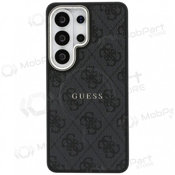 Samsung Galaxy S26 Ultra hoesje - Guess PU Leather 4G Gold Frame Magnetic (zwart)