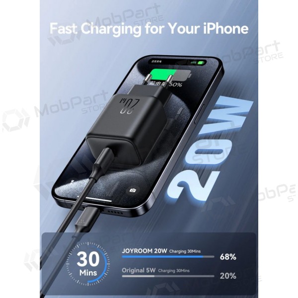 Lader Joyroom JR-TCF20 USB-C PD20W + USB-C to Lightning cable 1.0m wit