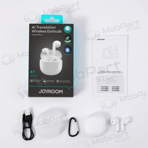 Draadloze hoofdtelefoon met microfoon Joyroom JR-FB1 Bluetooth wit