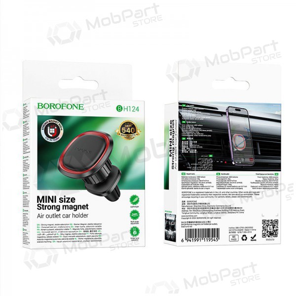 Autotelefoonhouder Borofone BH124 (air vent) zwart