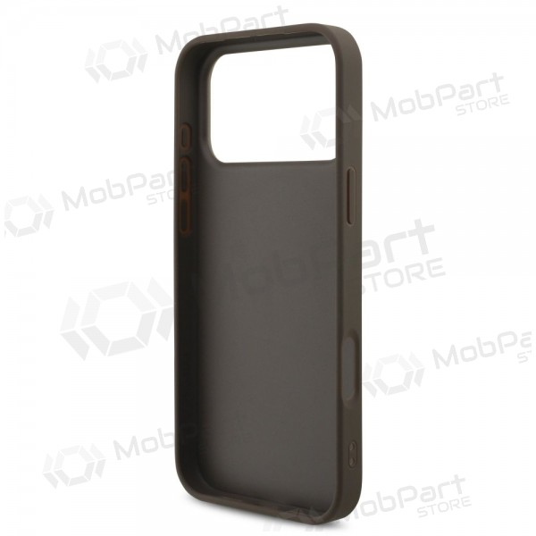 Apple iPhone 17 Pro Max hoesje - Guess PU 4G Metal Logo (bruin)