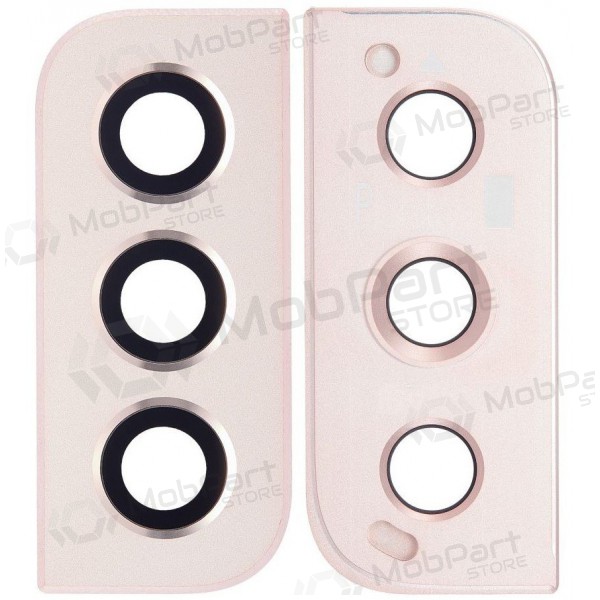 Samsung S901 Galaxy S22 camera glas (roze / gouden) (met een frame)