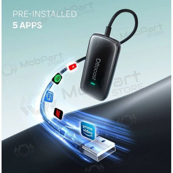 Draadloze CarPlay/Android Auto-adapter Ottocast Play2Video Ultra zwart