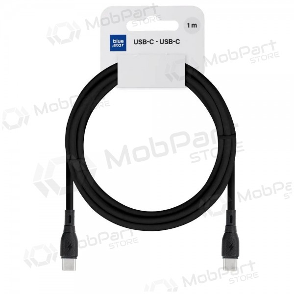 USB-C kabel Blue Star PJ73-13-3 USB-C naar USB-C 1 m 60 W zwart