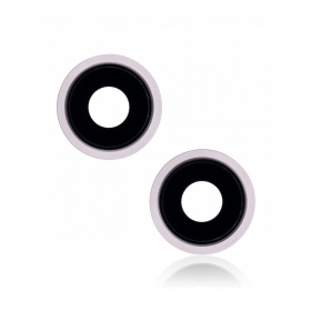 Apple iPhone 13 mini camera glas (2stuks) (roze) (met een frame)