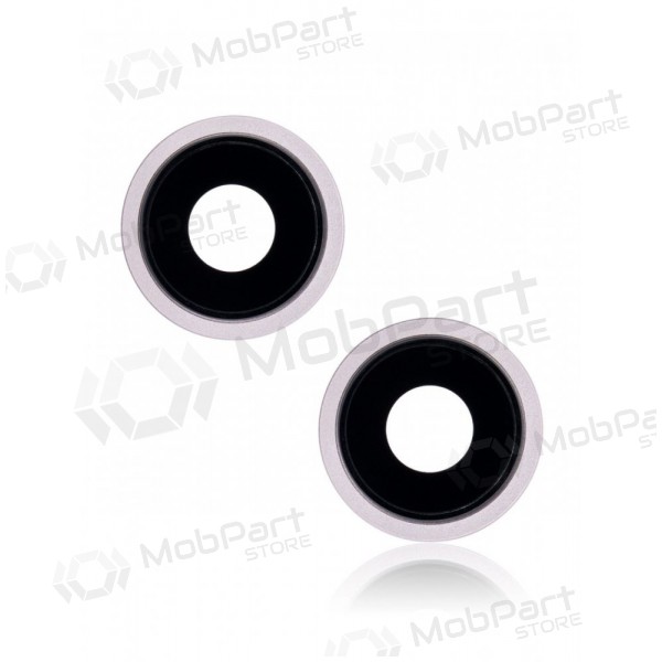 Apple iPhone 13 mini camera glas (2stuks) (roze) (met een frame)