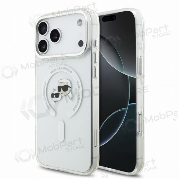 Apple iPhone 18 Pro Max hoesje - Karl Lagerfeld IML K&CH Heads Metal Frame MagSafe (transparant)