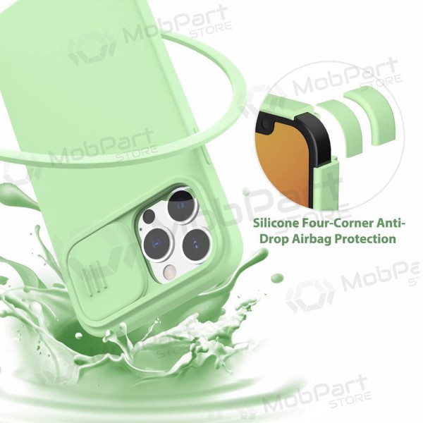Apple iPhone 15 Pro Max hoesje „Nillkin Silicone“ (licht groen)