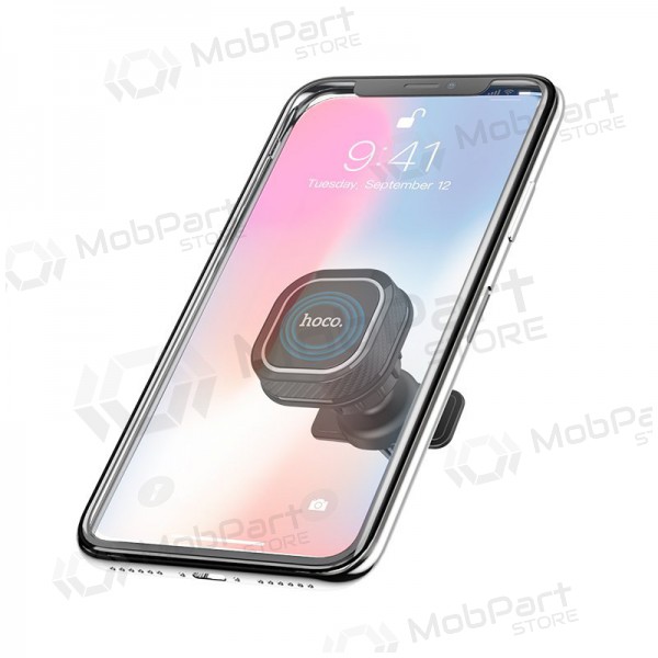 Automobilinis Universeel telefono laikiklis Hoco CA52 attaches to ventilation grilles, magnetic, zwart-grijs