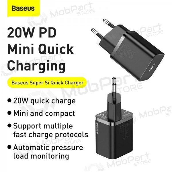 Lader buitinis Baseus Super Si 20W zwart CCSUP-B01