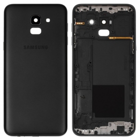 Samsung J600 Galaxy J6 2018 achterkant (zwart) (gebruikt grade B, origineel)