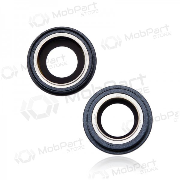 iPhone 14 / 14 Plus camera glas (2stuks) (zwart) (met een frame)