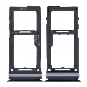 Samsung Galaxy A52 4G / A52 5G / A52S 5G / A72 4G / A72 5G SIM-kaarthouder (zwart) (service pack) (origineel)