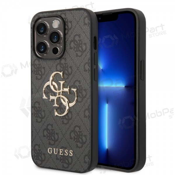 Apple iPhone 14 Pro hoesje - Guess PU 4G Metal Logo (grijs)