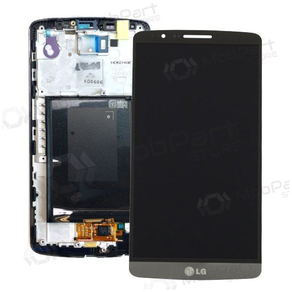 LG D855 Optimus G3 scherm (zwart) (met een frame) (gebruikt grade B, origineel)