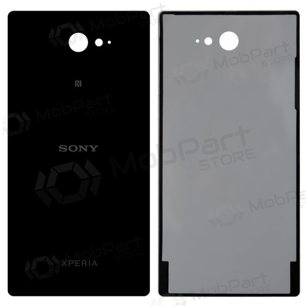 Sony Xperia M2 D2303 / Xperia M2 Aqua D2403 achterkant (zwart) (gebruikt grade B, origineel)