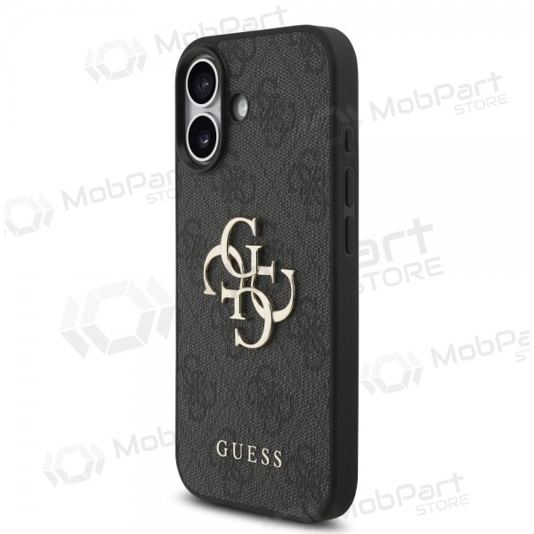 Apple iPhone 17 hoesje - Guess PU 4G Metal Logo Strap (zwart)