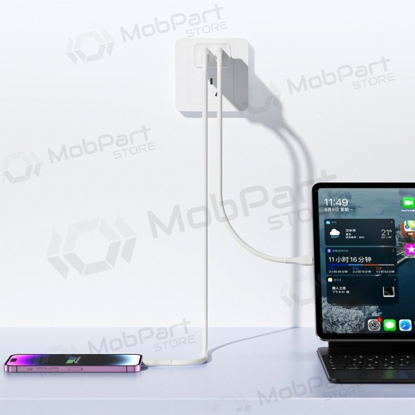 Lader Awei C15L-EU 2xUSB-A 10W + USB to Lightning cable wit