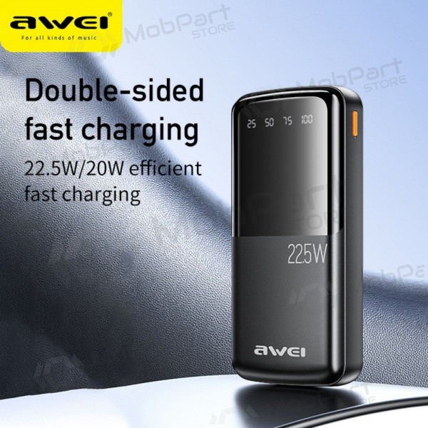 Powerbank Awei P13K 20000 mAh PD 20 W / QC 22.5 W, zwart