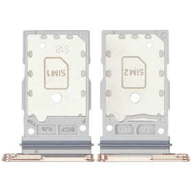 Samsung Galaxy S25, S25+ Dual SIM-kaarthouder (roze / gouden) (origineel)