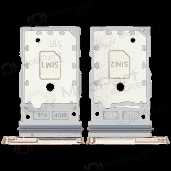 Samsung Galaxy S25, S25+ Dual SIM-kaarthouder (roze / gouden) (origineel)