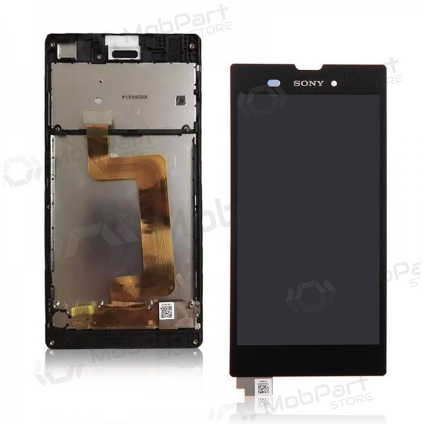 Sony D5103 Xperia T3 scherm (zwart) (met een frame) (gebruikt grade C, origineel)