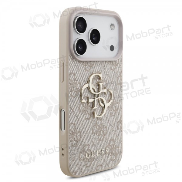 Apple iPhone 17 Pro hoesje - Guess PU 4G Metal Logo (roze)