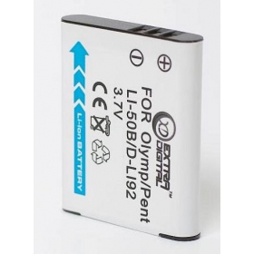 Olympus Li-50B, Pentax D-Li92 foto batterij / accu