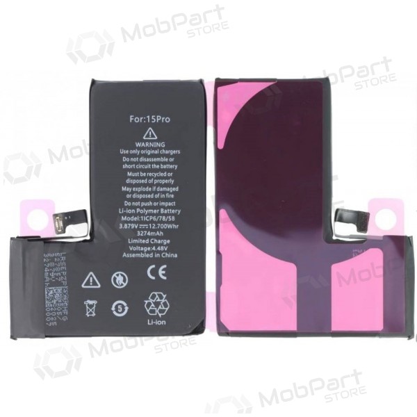 Apple iPhone 15 Pro batterij, akumuliatorius (Premium)