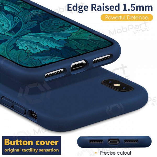 Apple iPhone 12 Pro hoesje - Liquid Silicone (donkerblauw)