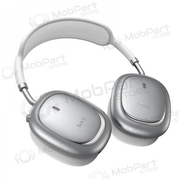 Draadloze hoofdtelefoon met microfoon Hoco W68 ANC Bluetooth zilver
